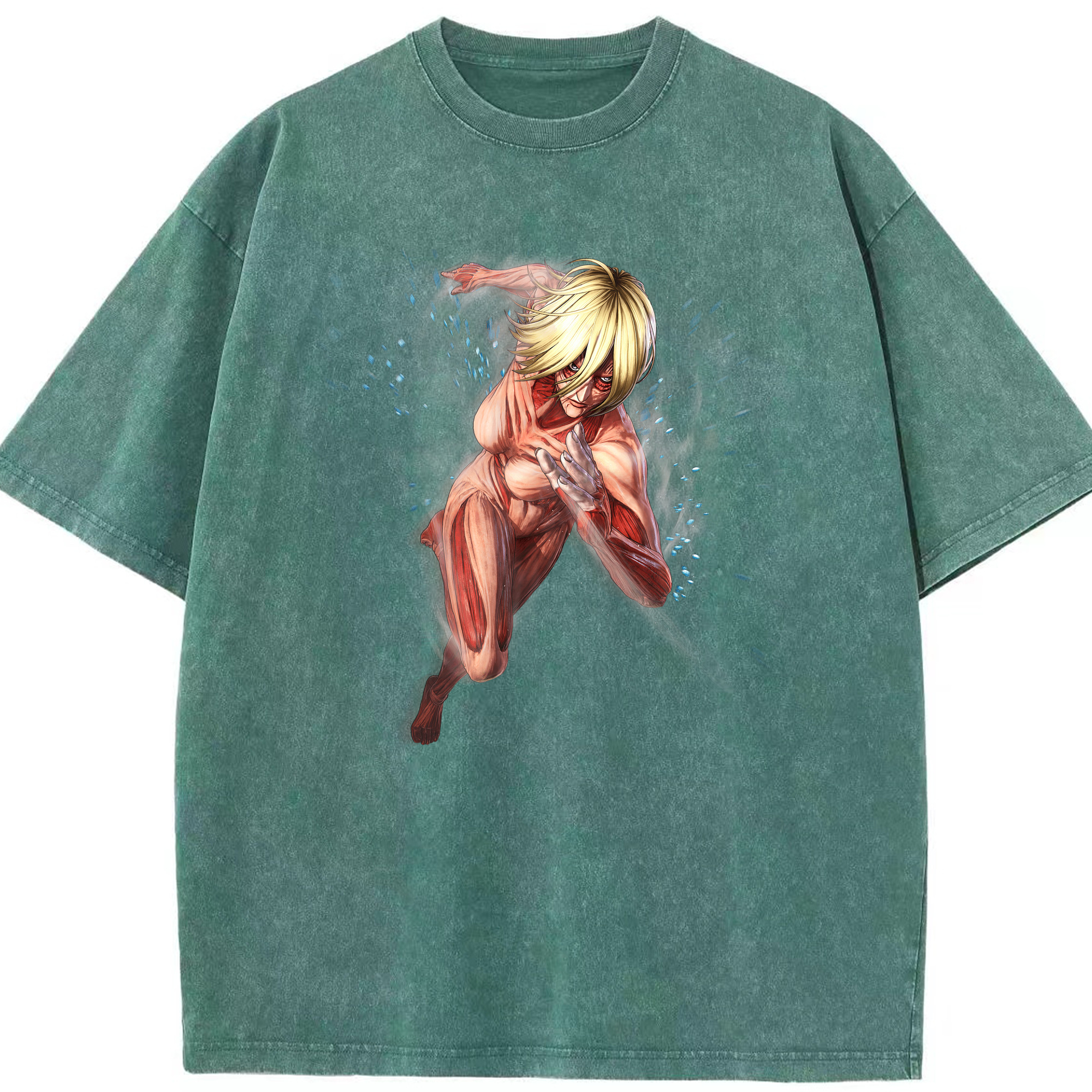 （画像用） 進撃の巨人 Attack on Titan 綿100% ヴィンテージ風 半袖Tシャツ（フロントプリント）